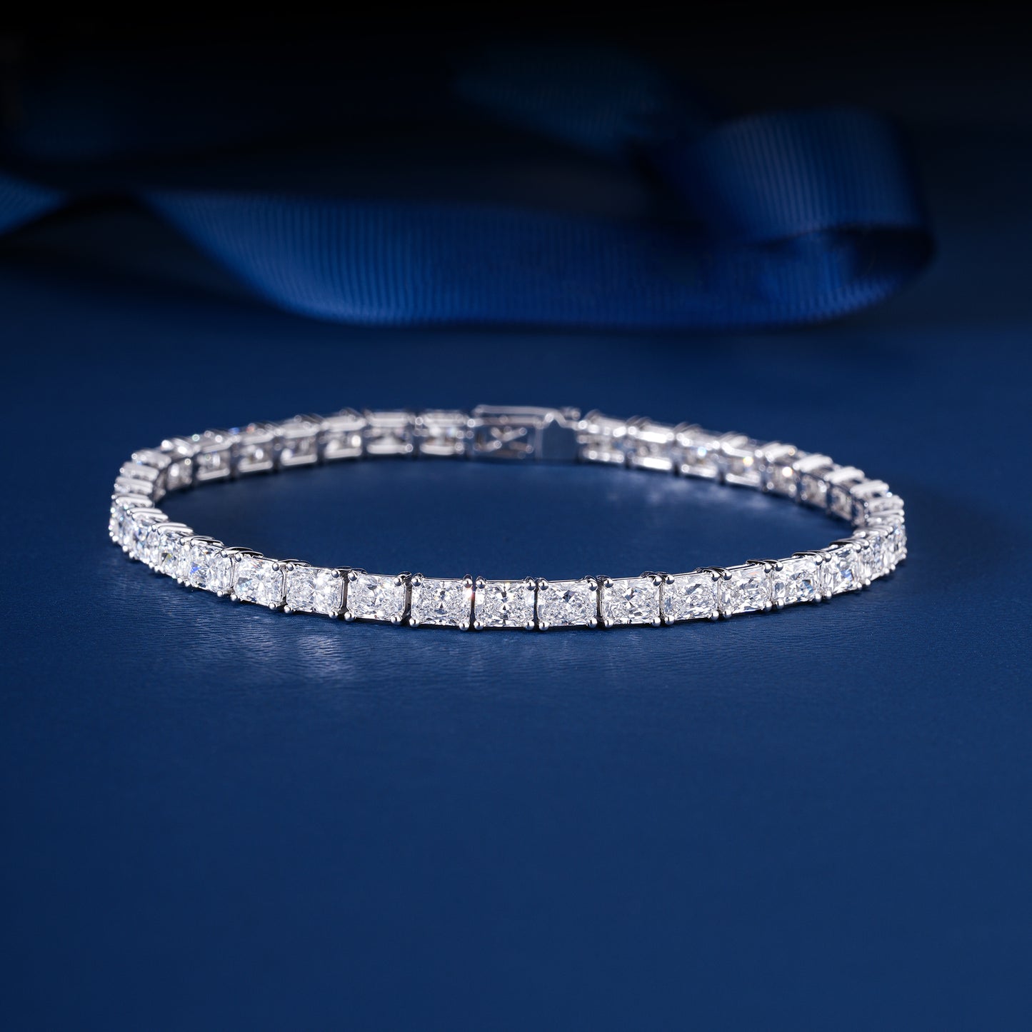 Radiant Lab Grown Diamond Tennis Bracelet