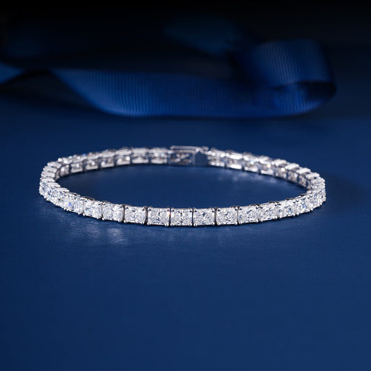 Radiant Lab Grown Diamond Tennis Bracelet