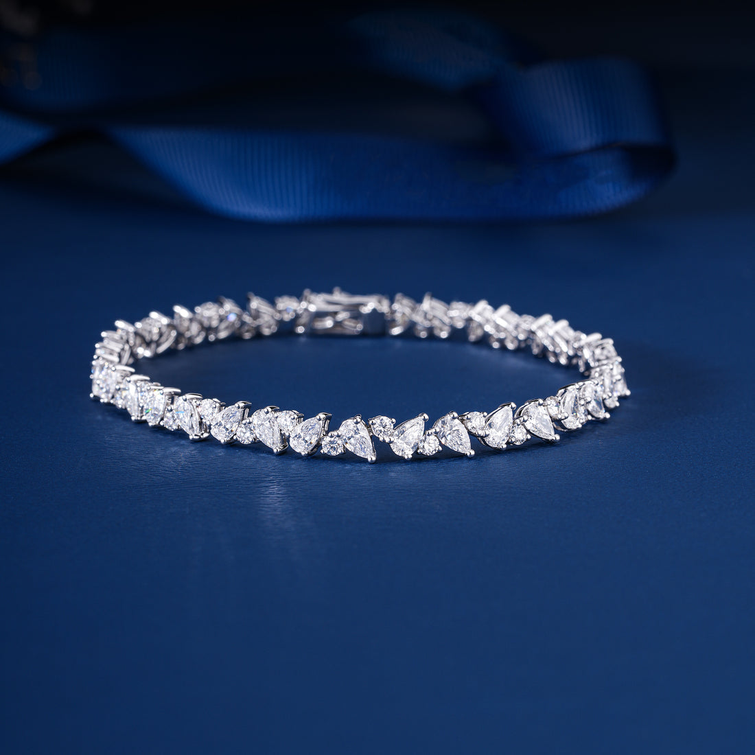 Modern 7.68 CTW Mixed Cut Tennis Bracelet Lab Grown Diamond Anniversary Present
