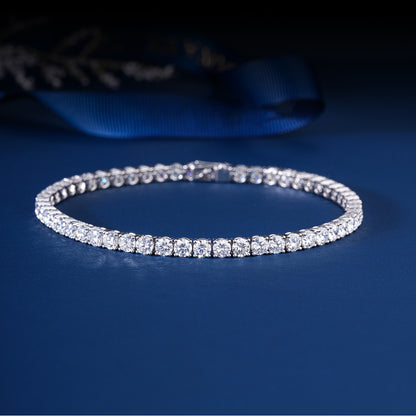 Round Lab Grown Diamond Tennis Bracelet