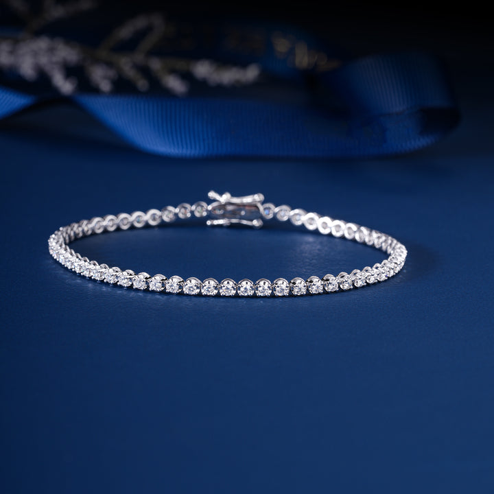 IGI Certified 9.58 CTW Lab Grown Diamond Bracelet Baguette and Round Mixed Cut 14k White Gold Luxury Anniversary Jewelry for Women