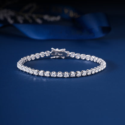 Round Lab Grown Diamond Tennis Bracelet
