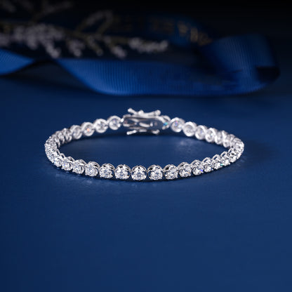 Round Lab Grown Diamond Tennis Bracelet