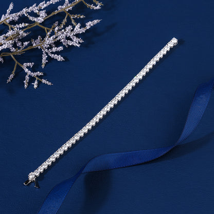 Round Lab Grown Diamond Tennis Bracelet