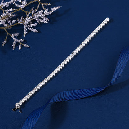Round Lab Grown Diamond Tennis Bracelet