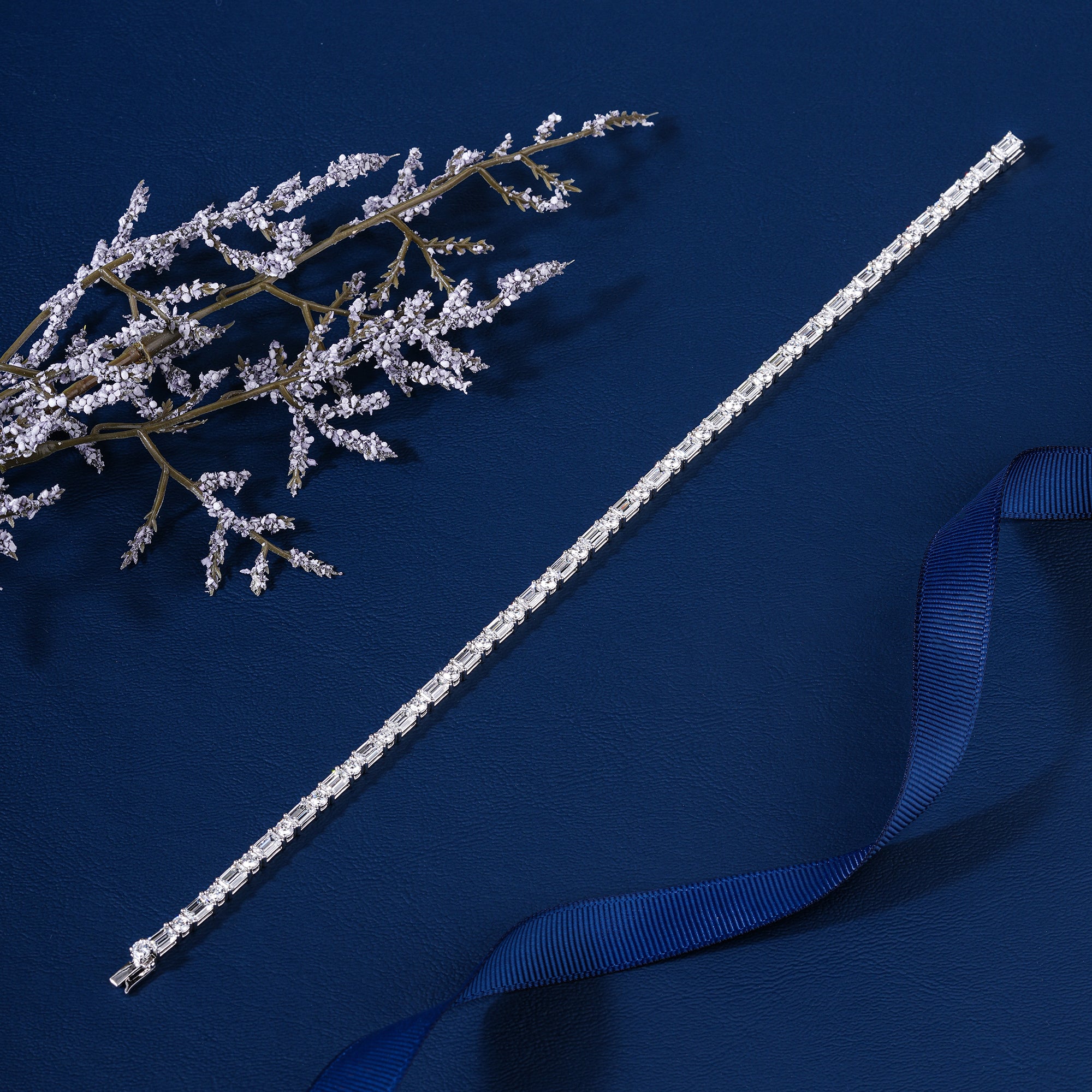 IGI Certified Lab Grown Diamond Tennis Bracelet 11.33 CTW Mixed Shape Emerald Round