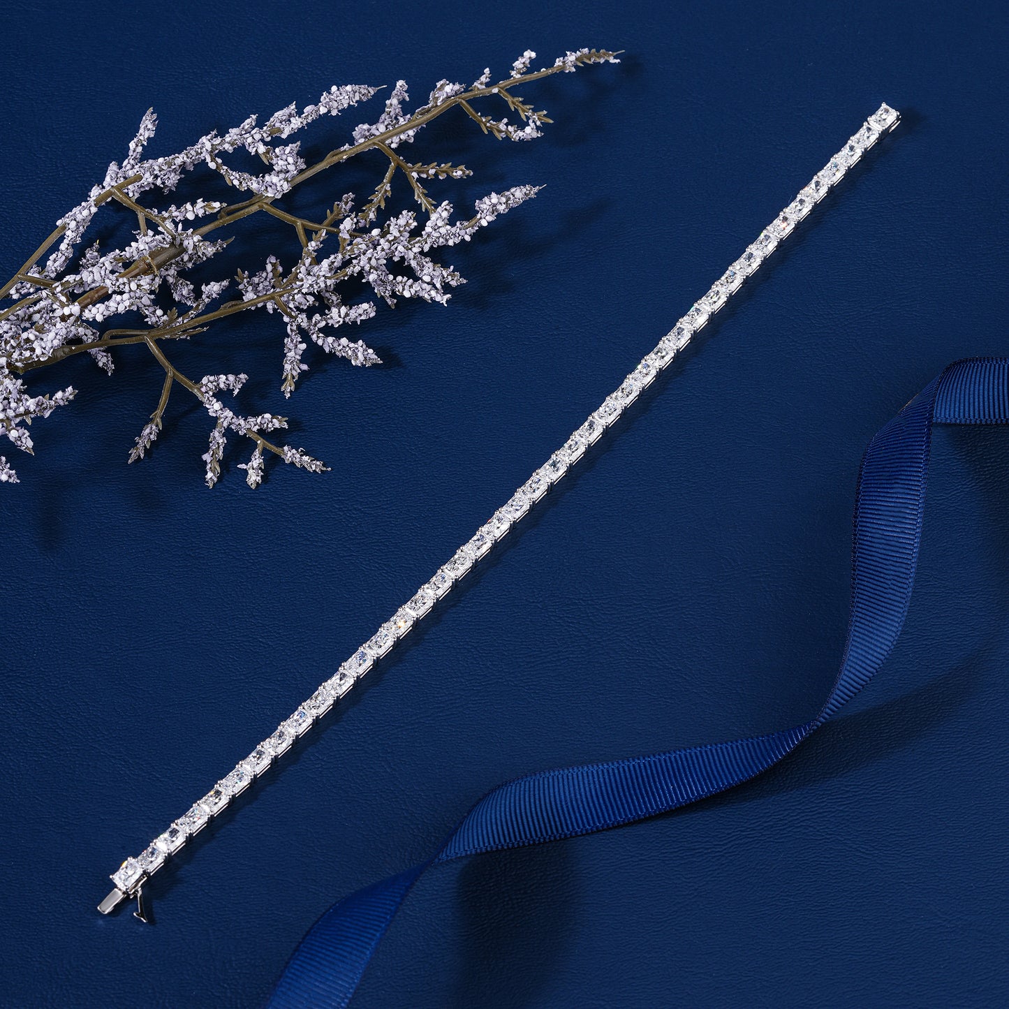 Elongated Radiant Cut Lab Grown Tennis Bracelet