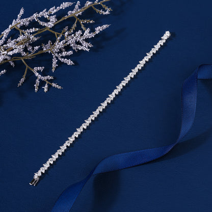 Pear-Round Lab Grown Diamond Mixed Cut Tennis Bracelet
