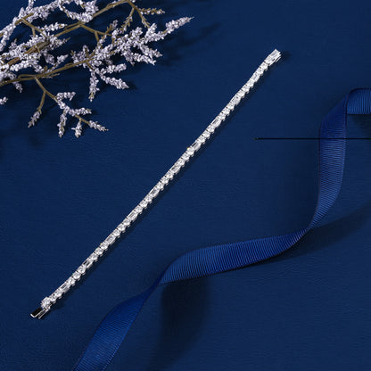 Emerald-Round Lab Grown Diamond Tennis Bracelet