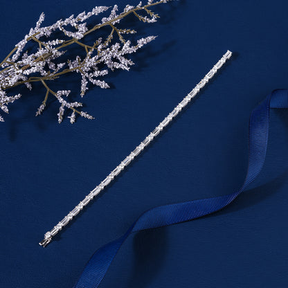 Baguette-Round Lab Grown Diamond Tennis Bracelet