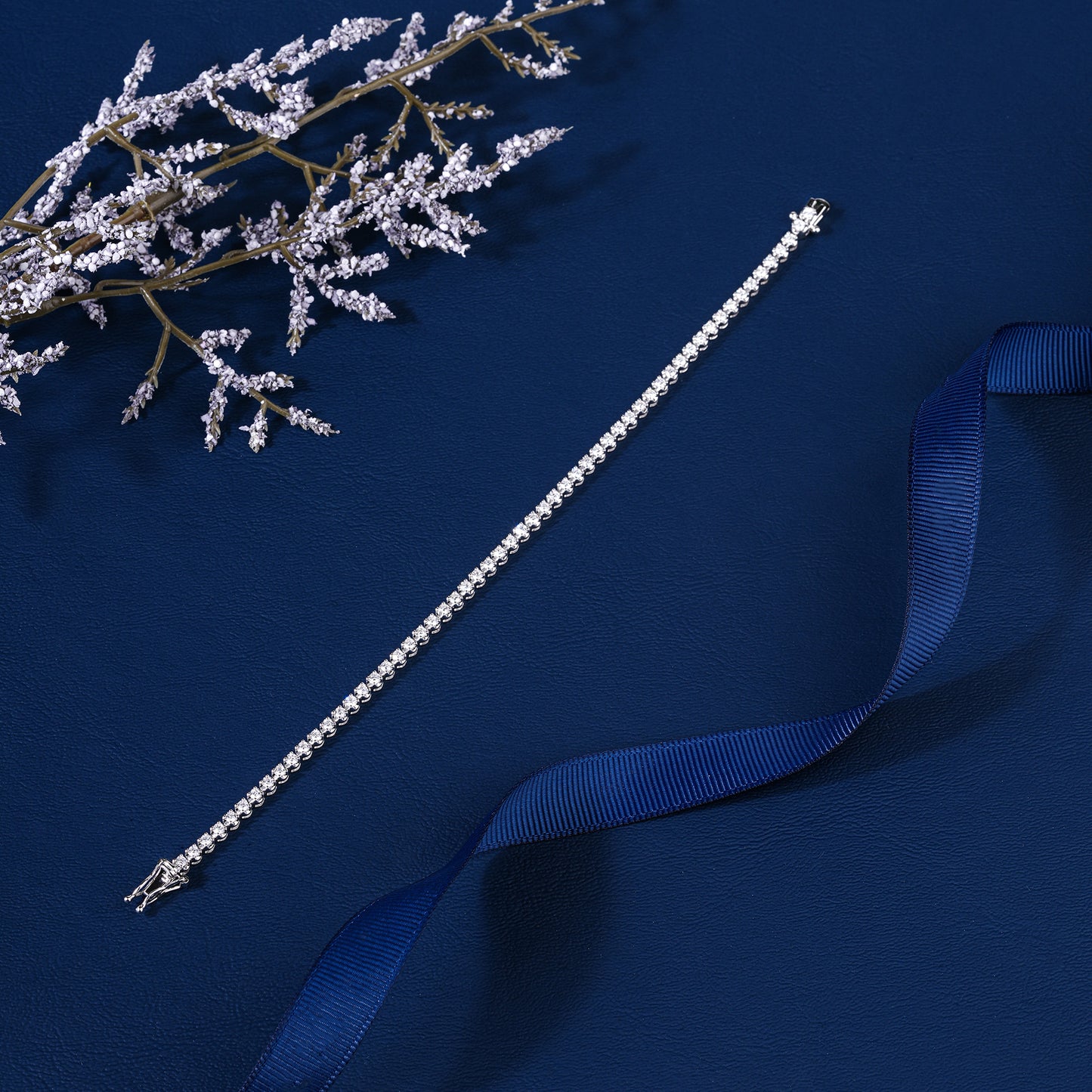 Round Lab Grown Diamond Tennis Bracelet