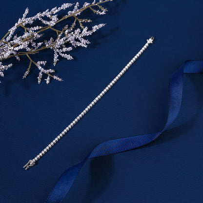 Round Lab Grown Diamond Tennis Bracelet