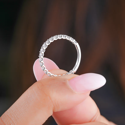 1.65 ct Round Cut Lab Grown Diamond Full Eternity Bold Stackable Band