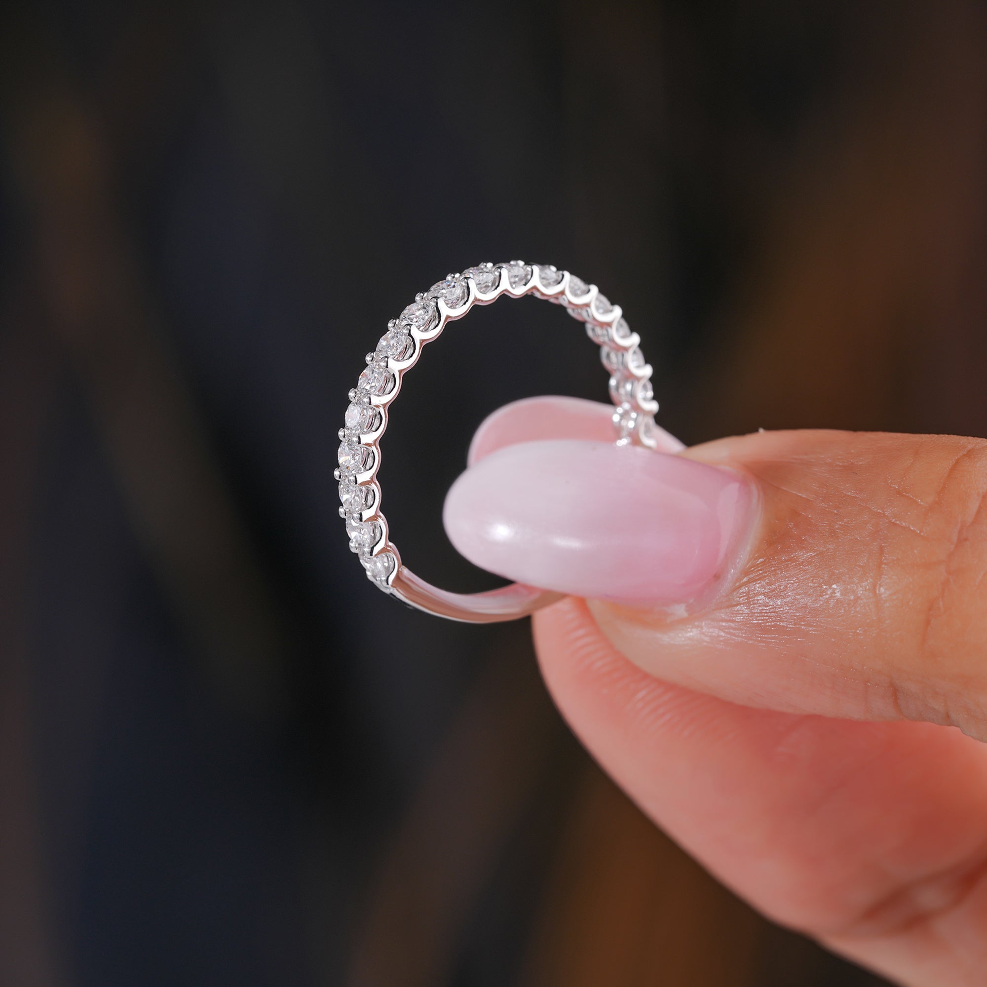 1.2 ct Round Cut Lab Grown Diamond  Infinity Wedding Band