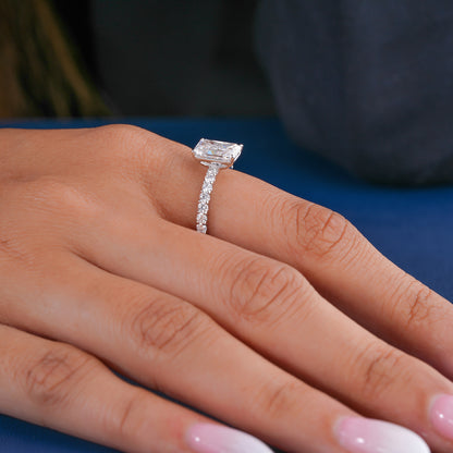 2.00 Radiant Diamond Pave Setting Jewelry Sustainable Woman Engagement Ring