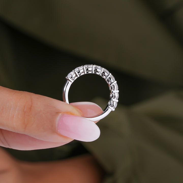 2.20 TCW Round Cut Lab Grown Diamond Eternity Wedding Band