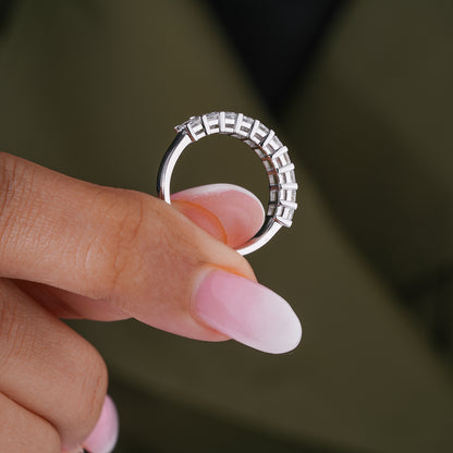 1.70 TCW Radiant Shape Lab Diamond Eternity Luxury Bridal Wedding Band