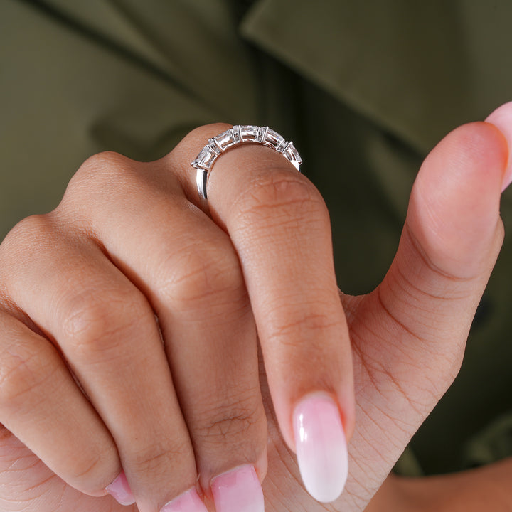 0.90 TCW East to West Pear Diamond Eternity Wedding Band