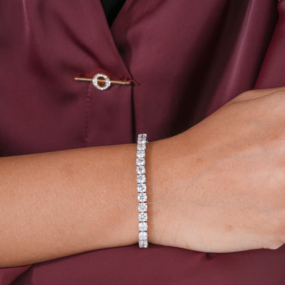 Round Lab Grown Diamond Tennis Bracelet