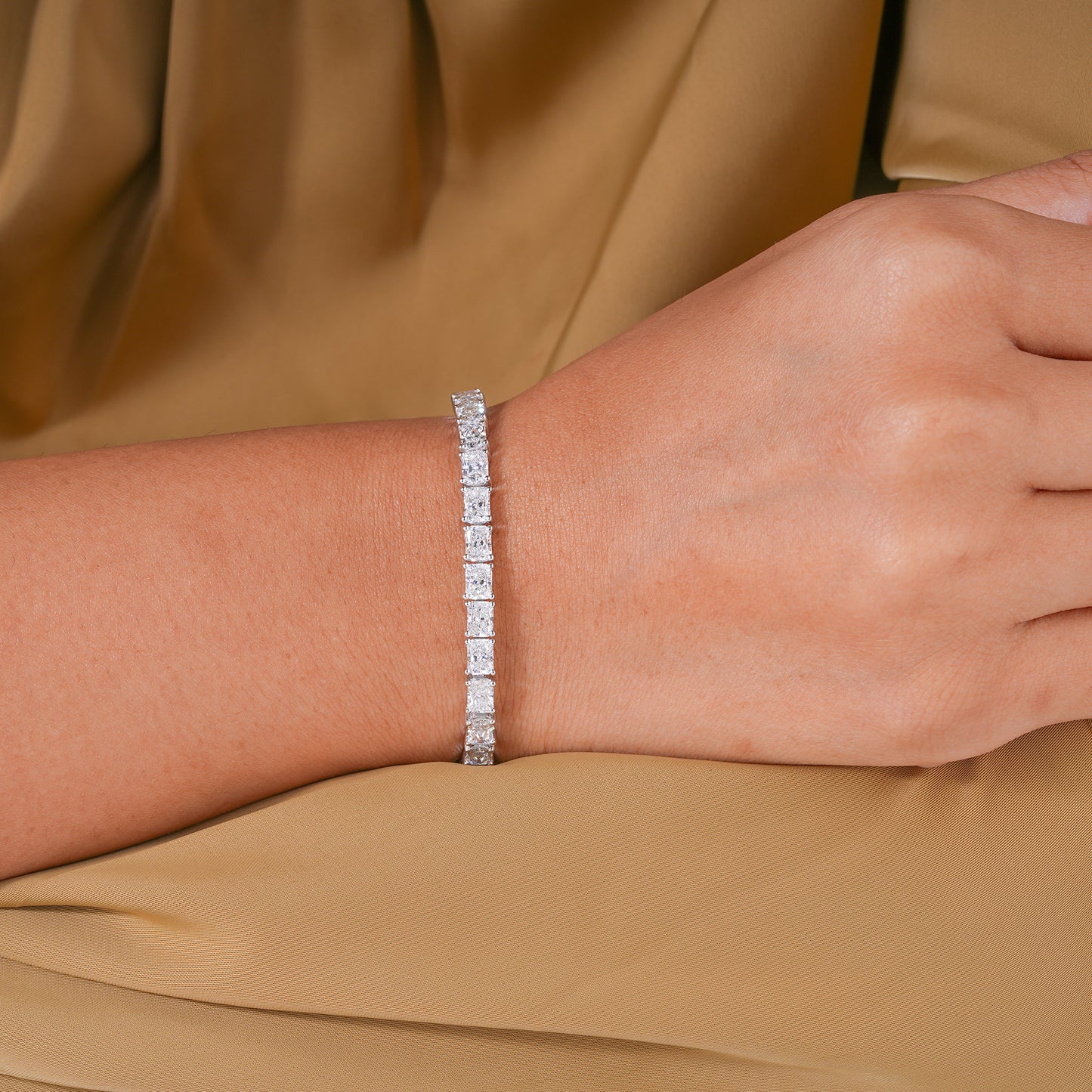 Radiant Lab Grown Diamond Tennis Bracelet