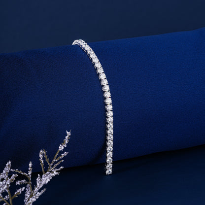Round Lab Grown Diamond Tennis Bracelet
