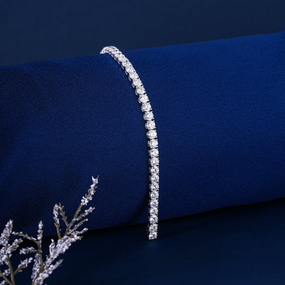 Round Lab Grown Diamond Tennis Bracelet