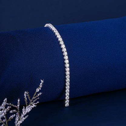 Round Lab Grown Diamond Tennis Bracelet