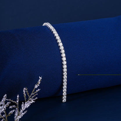 Round Lab Grown Diamond Tennis Bracelet