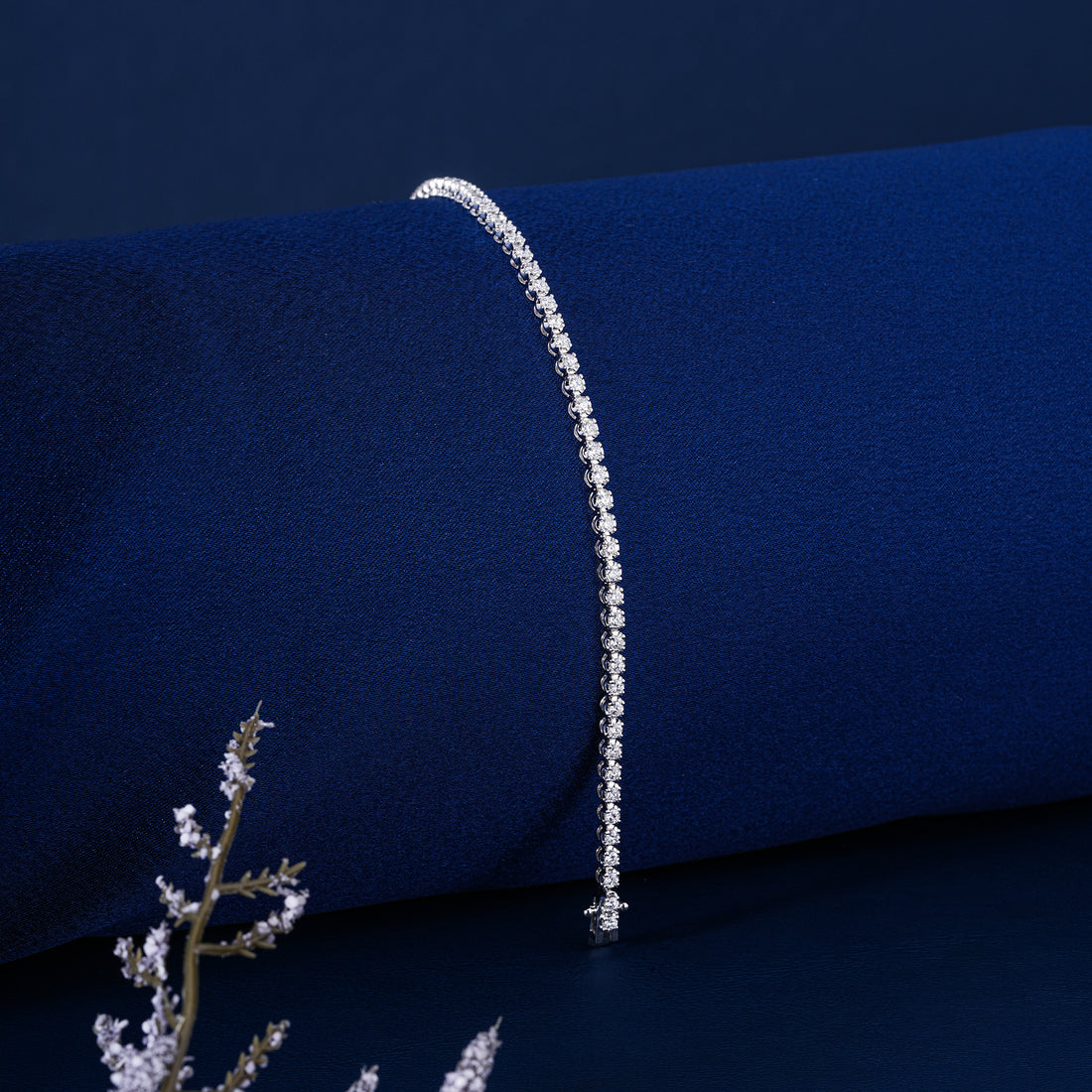 1.638 CT IGI Certified Lab Grown Diamond Tennis Bracelet Round Cut 1.9 MM Luxury Anniversary Jewelry for Women Wedding Gift