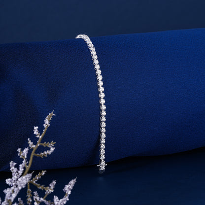 Round Lab Grown Diamond Tennis Bracelet