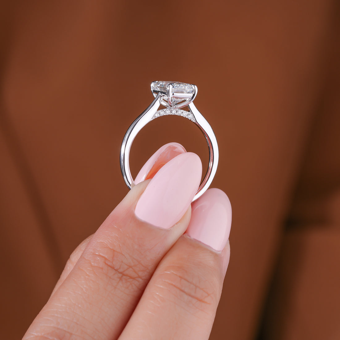 2.00 CT Emerald Cut Diamond Solitaire Engagement Ring