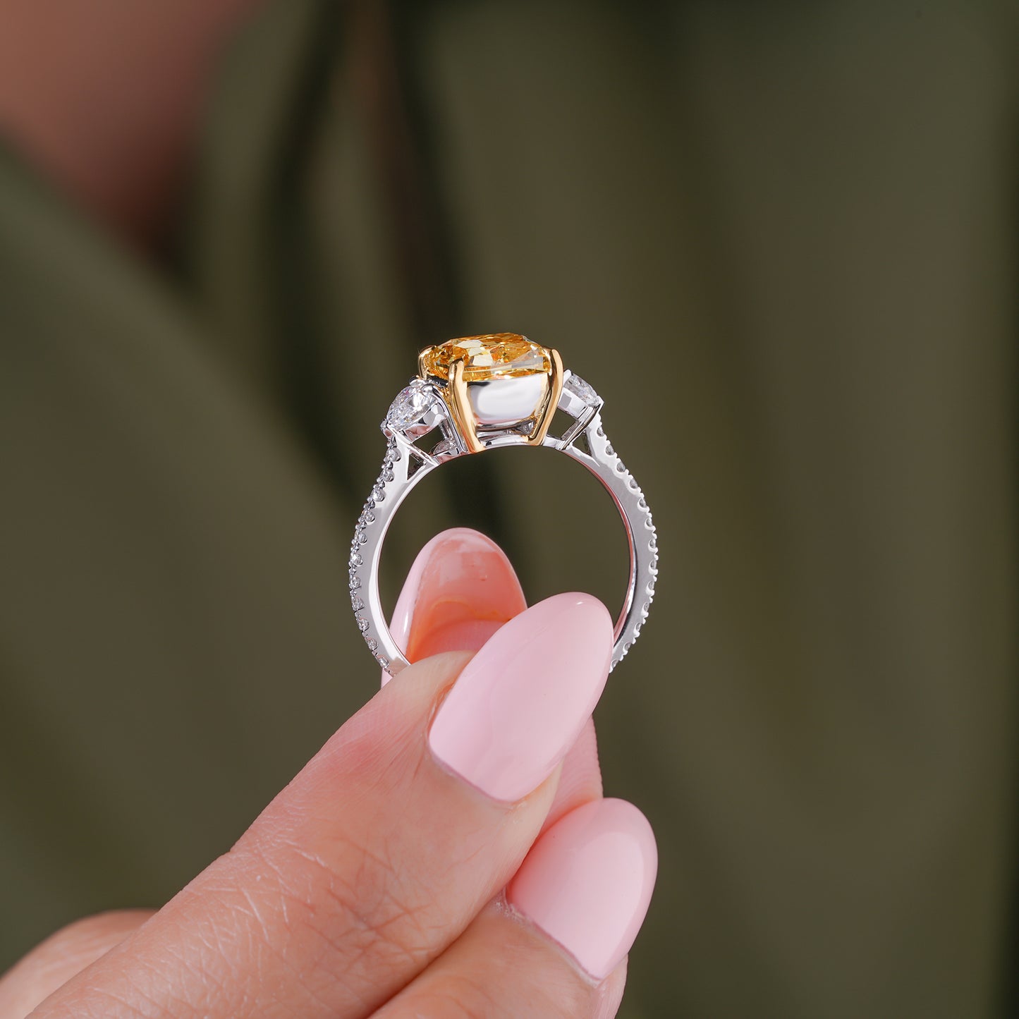 2.50 ct Cushion Cut Lab Grown Diamond Vintage Style Engagement Ring