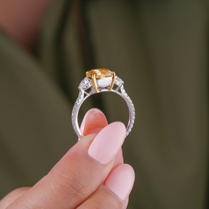2.50 ct Cushion Cut Lab Grown Diamond Vintage Style Engagement Ring