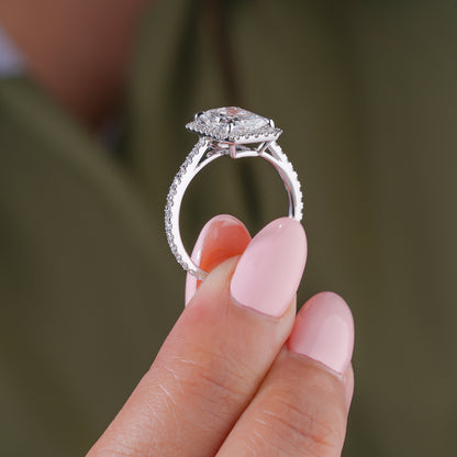 2.00 ct Radiant Shape Lab Grown Diamond Band Bridal Engagement Ring