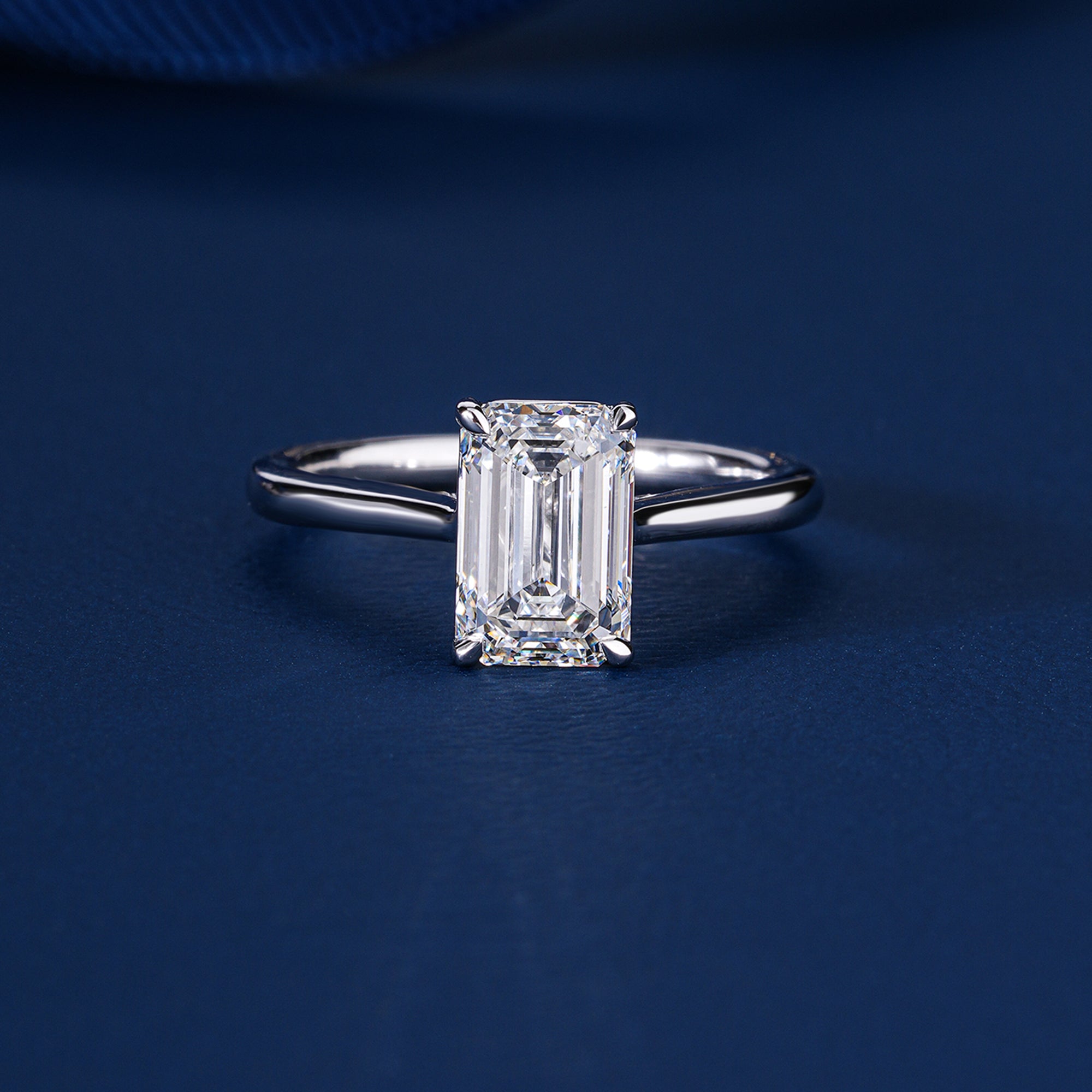 2.00 CT Emerald Cut Diamond Solitaire Engagement Ring