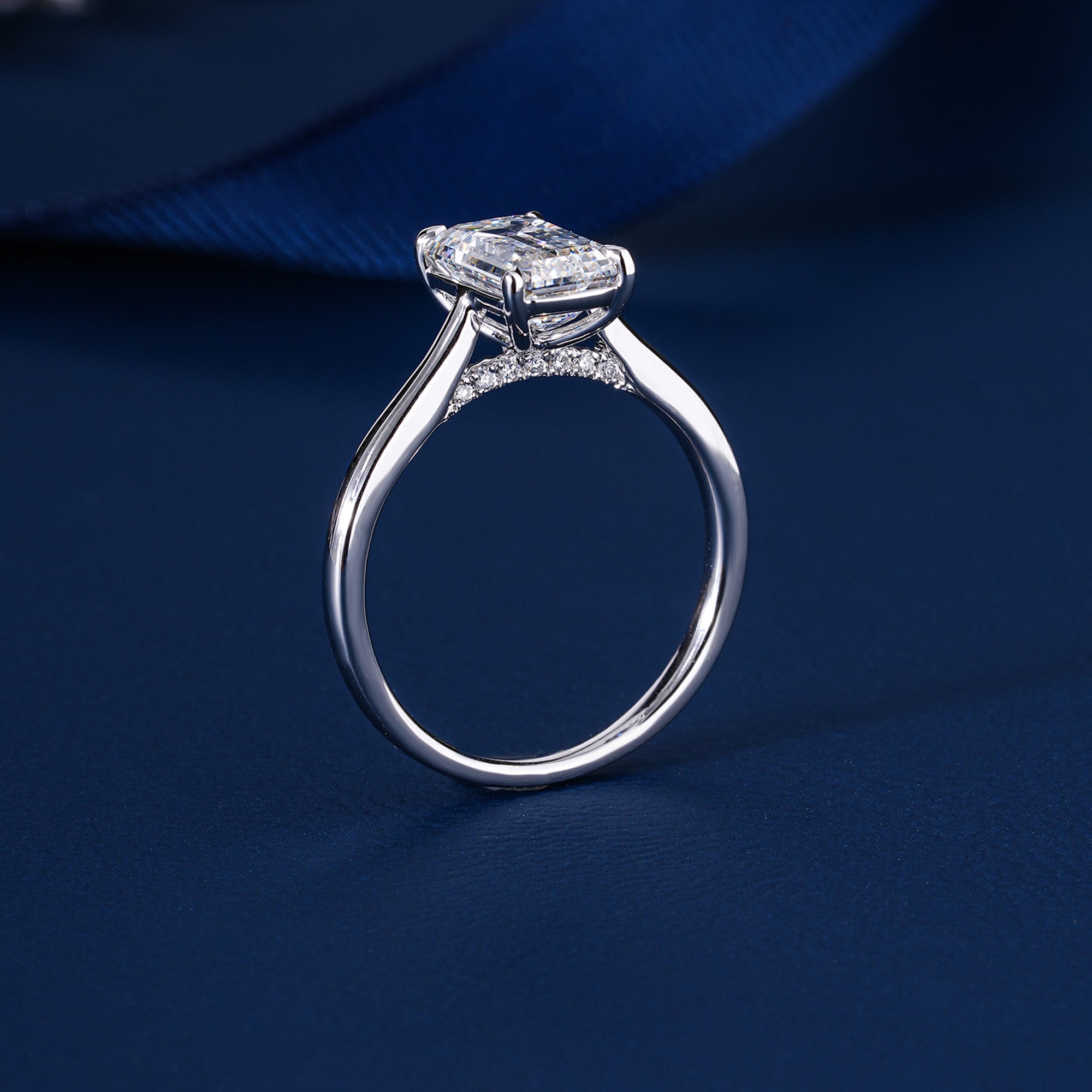 2.00 CT Emerald Cut Diamond Solitaire Engagement Ring