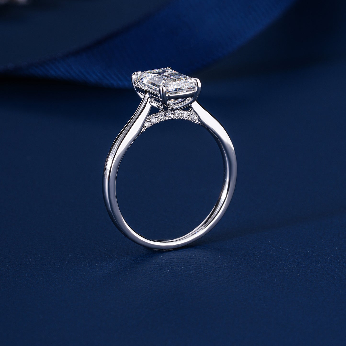 2.00 CT Emerald Cut Diamond Solitaire Engagement Ring