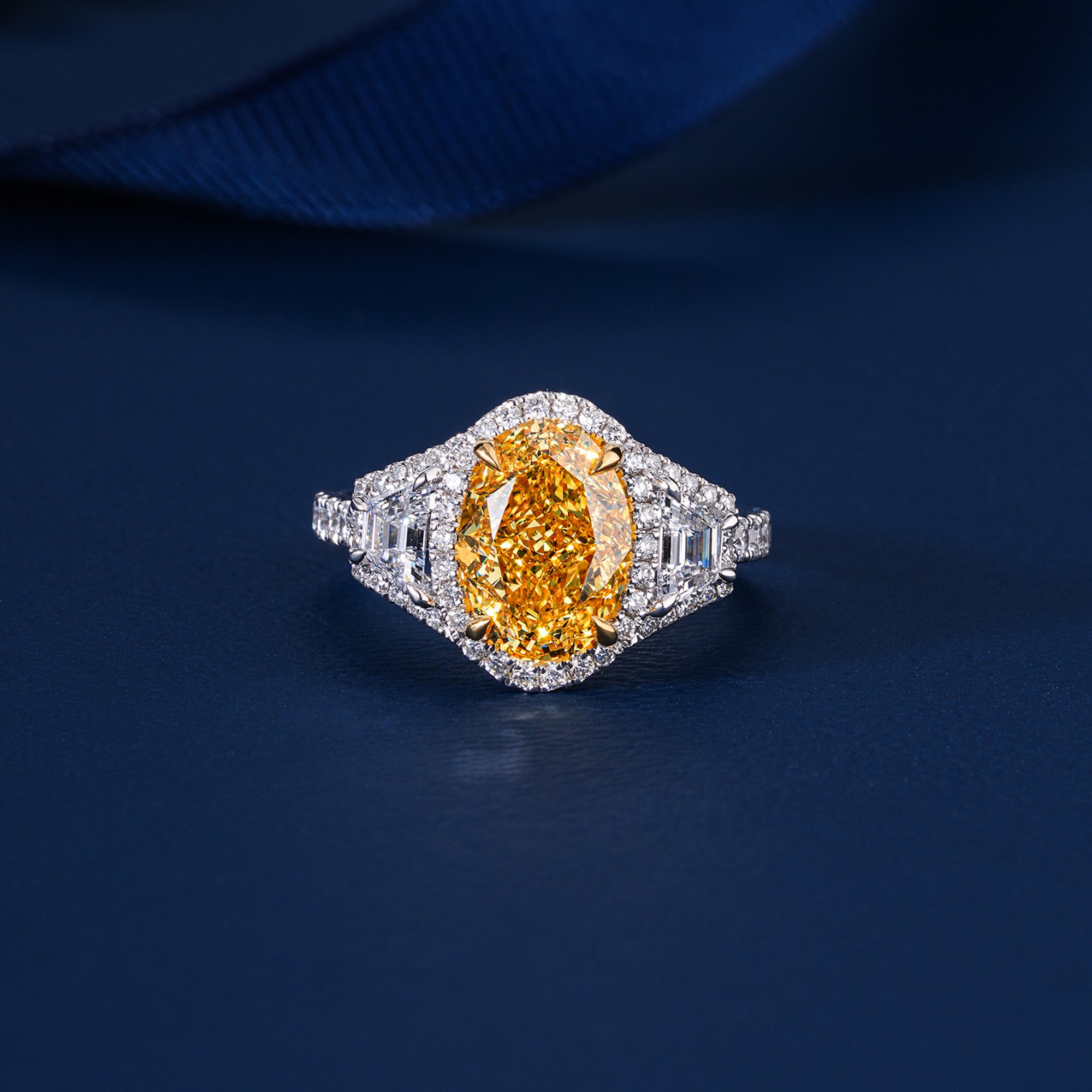 IGI Certified Engagement Ring 3.10 ct Oval Cut Lab Grown Diamond Art Deco Bridal Promise Statement Ring, Ring For Her