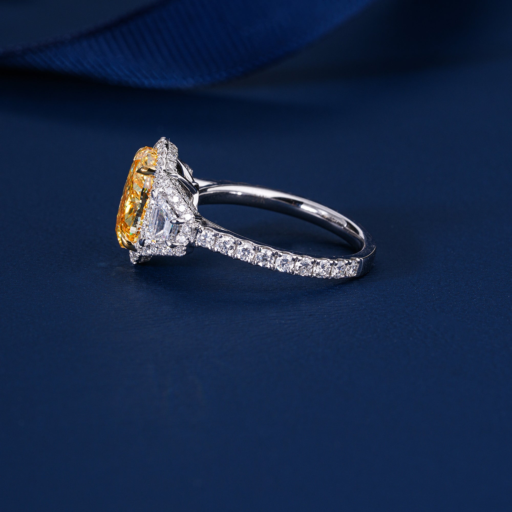 IGI Certified Engagement Ring 3.10 ct Oval Cut Lab Grown Diamond Art Deco Bridal Promise Statement Ring, Ring For Her