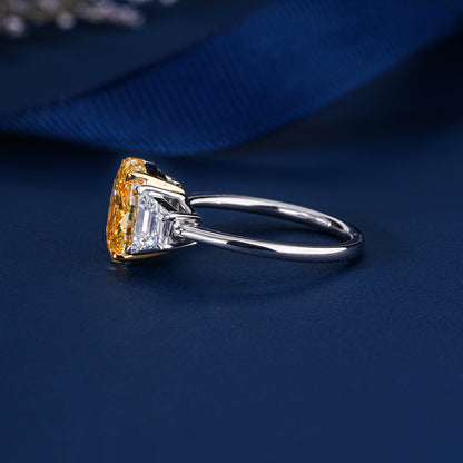 3.00 ct Oval Cut Vintage Style Side Stone Bridal Promise Engagement Ring
