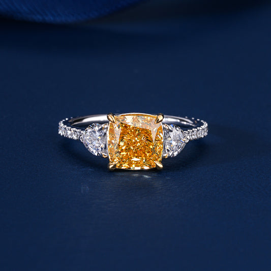 2.50 ct Cushion Cut Lab Grown Diamond Vintage Style Engagement Ring
