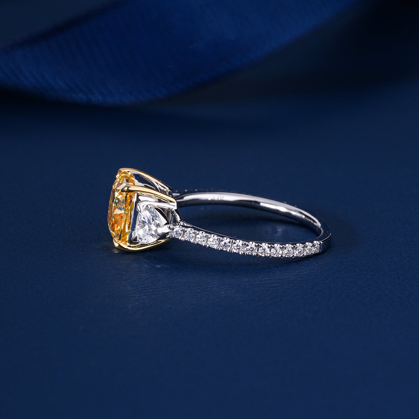 2.50 ct Cushion Cut Lab Grown Diamond Vintage Style Engagement Ring