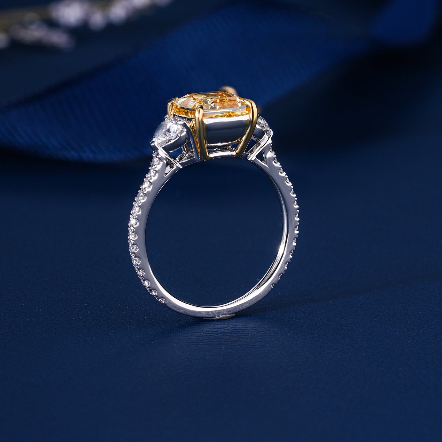 2.50 ct Cushion Cut Lab Grown Diamond Vintage Style Engagement Ring