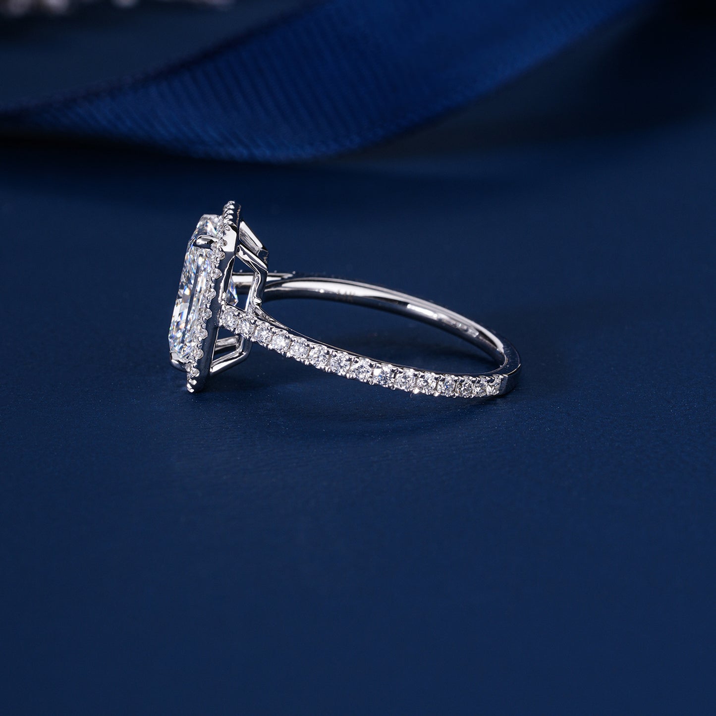 2.00 ct Radiant Shape Lab Grown Diamond Band Bridal Engagement Ring