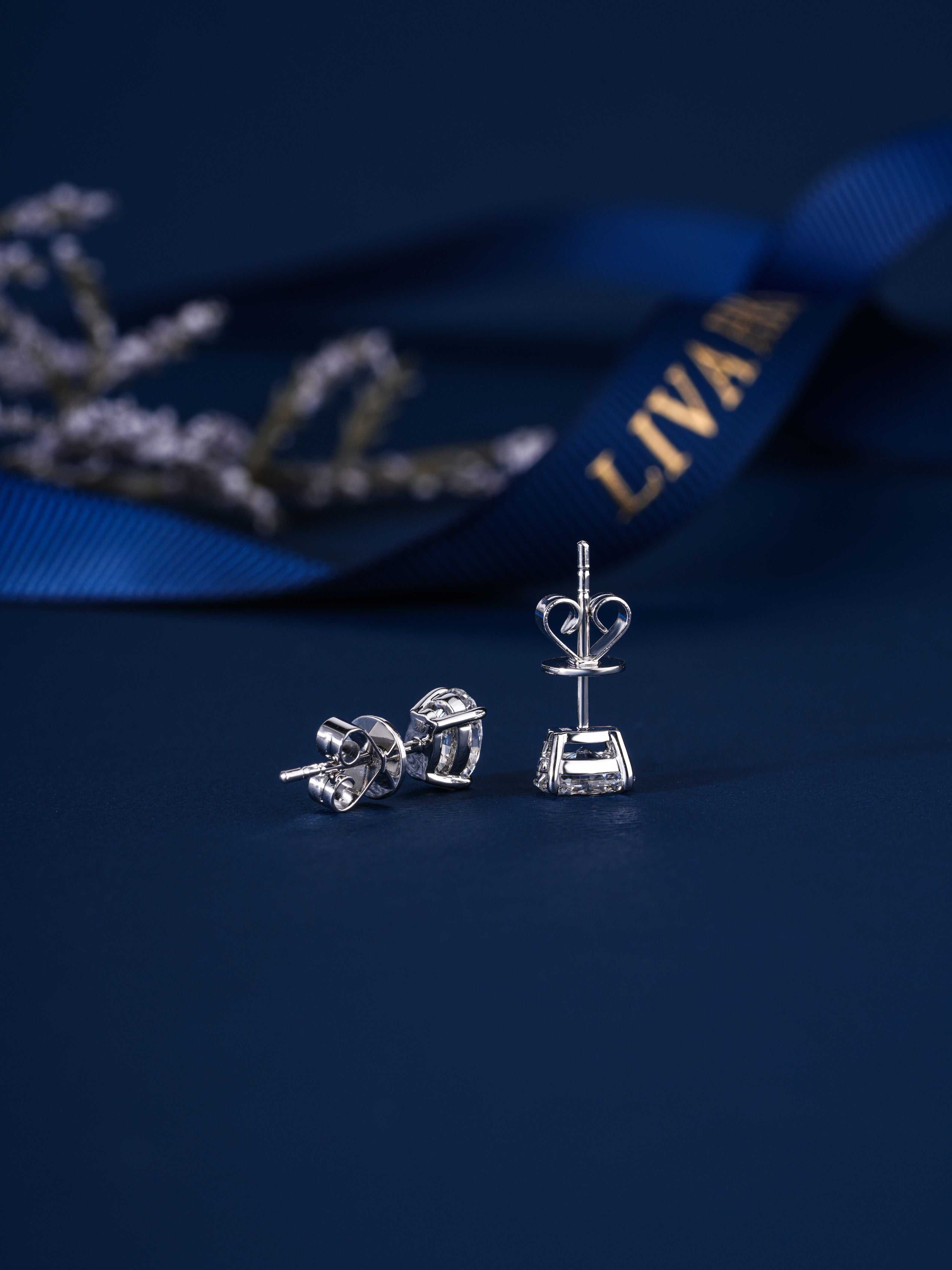 1.15 TCW Oval Cut Lab Grown Diamond Stud Earrings