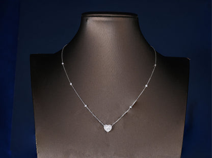 3.1 Carat Brilliant Heart Cut halo set Pendant