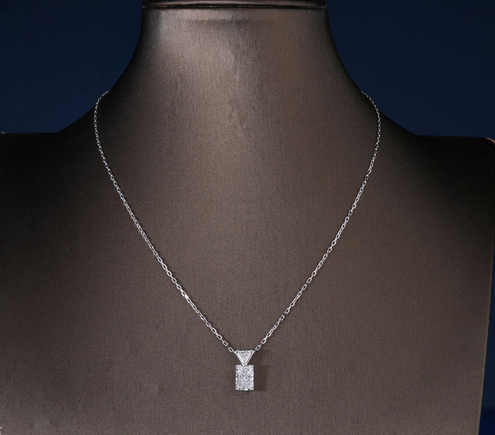 2.09 CT Rectangular Radiant Cut IGI Certified  Minimalist Necklace