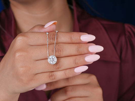 2.05 CT Round Shaped Diamond Necklace
