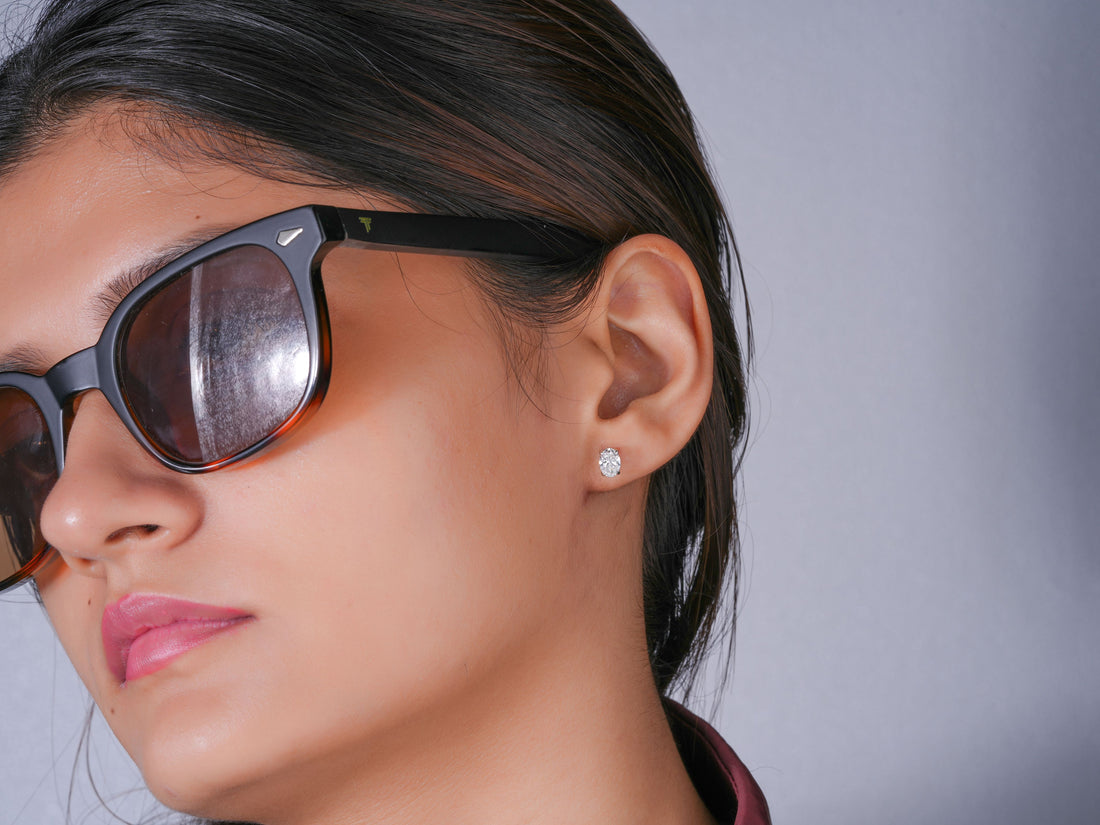 1.15 TCW Oval Cut Lab Grown Diamond Stud Earrings