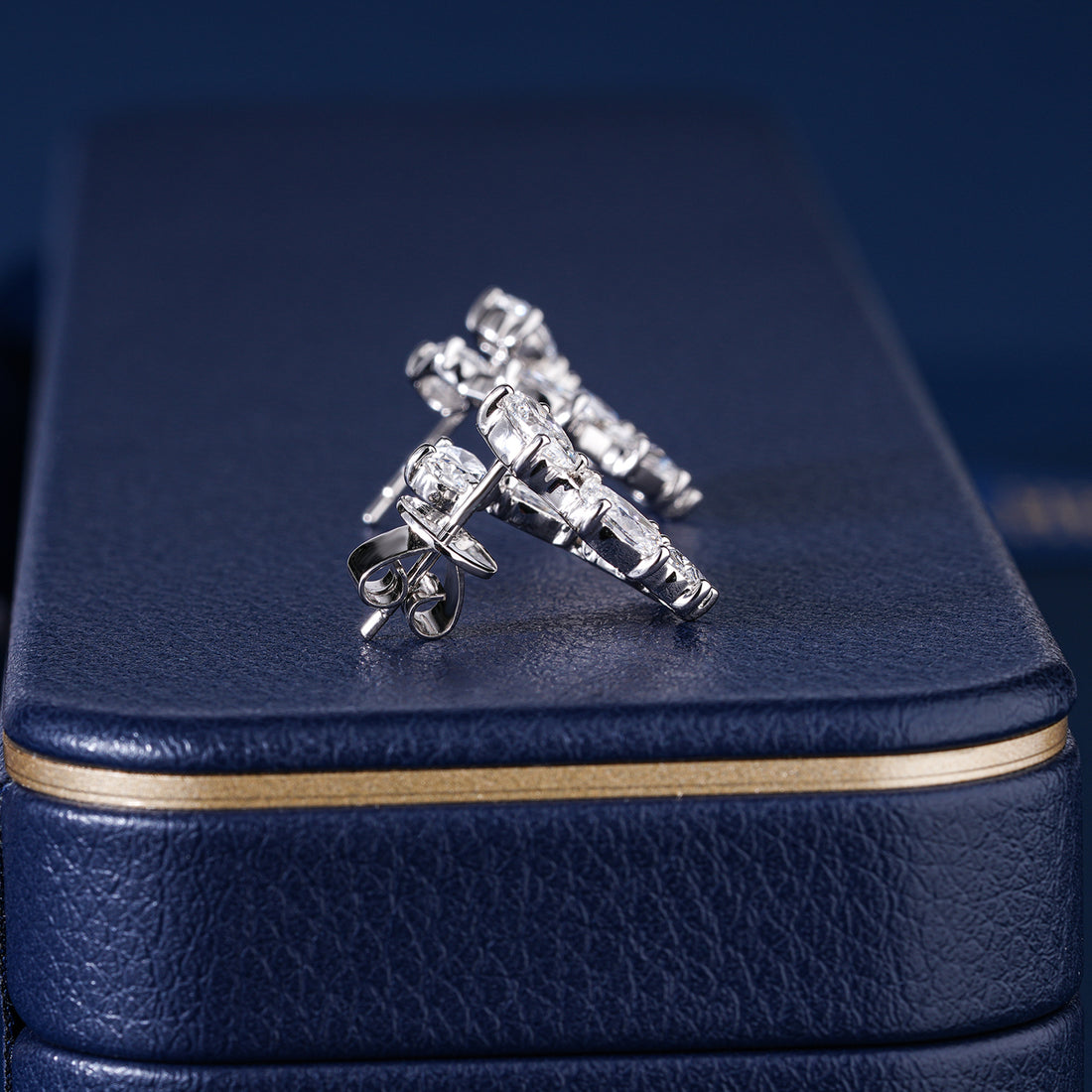 4.60 TCW Oval Cut Lab Grown Diamond Open Earrings